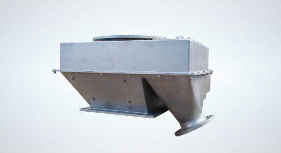 Downpipe swivel sampler. Cropped image. Typical applications: Salt or electrical scrap processing