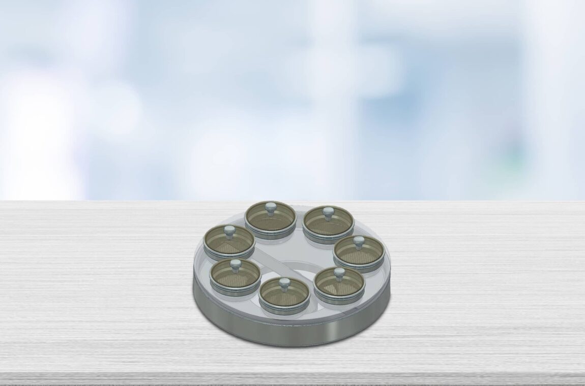 Luftstrahlsieb SLS - Zubehör - Adapter für 7 Siebe Durchmesser 100 mm