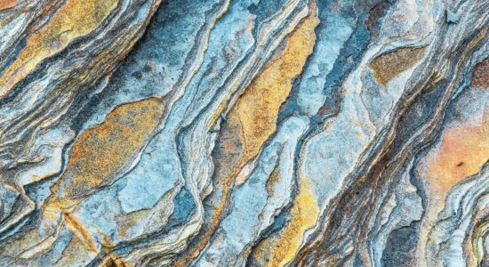 Minerals and mining. Different colored rock layers