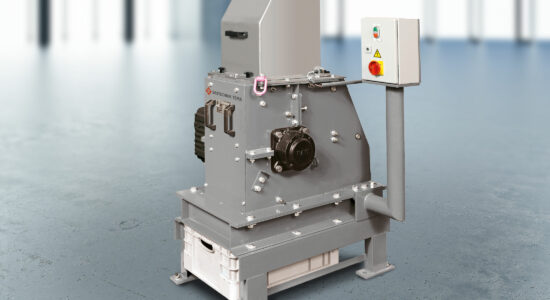 SIEBTECHNIK TEMA single roller mill in the laboratory version